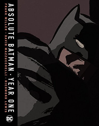 Cover of “Absolute Batman Year One” hardcover graphic novel, Batman’s silhouette.