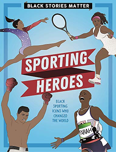 Book cover featuring illustrated Black athletes in gymnastics, tennis, and running.