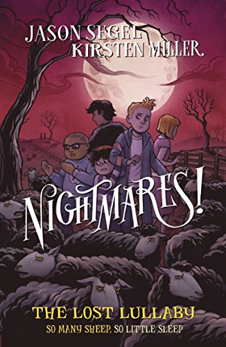 Book cover: four children and sheep silhouetted against a large moon.