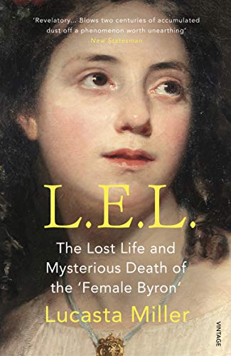 Book cover featuring a portrait of a woman with the title "L.E.L." in large letters.