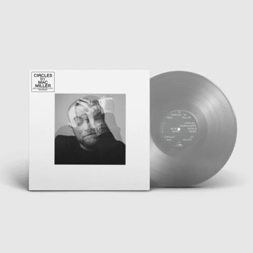 Mac Miller’s “Circles” silver opaque vinyl record and album cover.