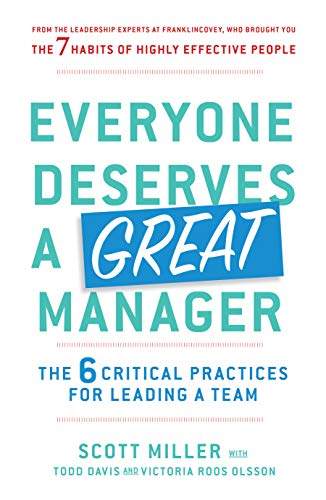 Book cover with colorful text: "Everyone Deserves a Great Manager.