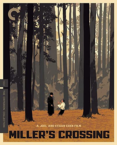 Miller's Crossing" Blu-ray cover: two men in a forest, golden hues.