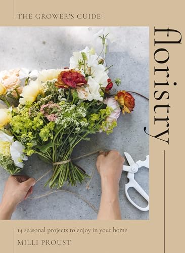 Book cover with a large bouquet of colorful flowers and floristry title.