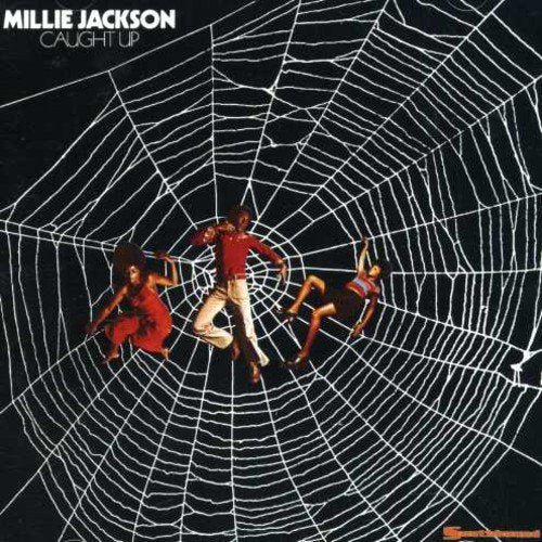 Millie Jackson’s “Caught Up” CD cover with figures tangled in a web.