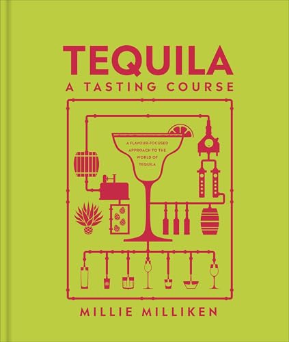 Book cover for “Tequila: A Tasting Course” with red illustrations.