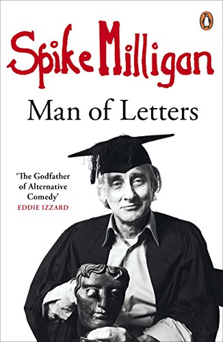 Book cover featuring Spike Milligan in an academic cap and gown holding a statue.