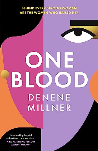 Book cover for “One Blood” featuring abstract faces and bold text.