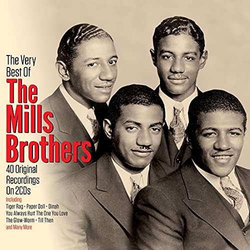 CD cover featuring a portrait of The Mills Brothers in suits.