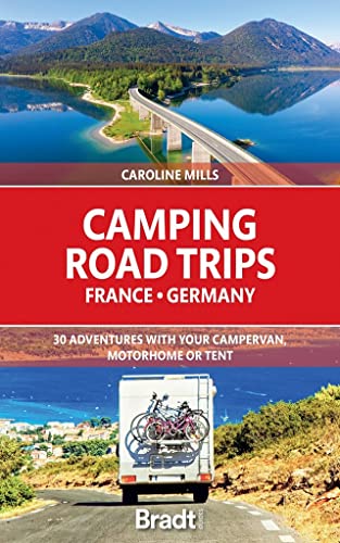 Book cover featuring a campervan and a scenic European landscape.