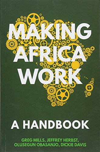Green book cover with gears forming a heart, titled "Making Africa Work.