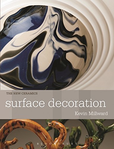 Book cover: swirling blue and white ceramic glaze, title "Surface Decoration".