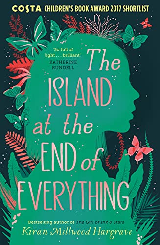 Book cover featuring a silhouette of a girl's head surrounded by butterflies and plants.