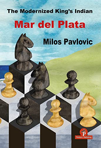 Chess book cover featuring black and white pieces, titled “The Modernized King’s Indian.”