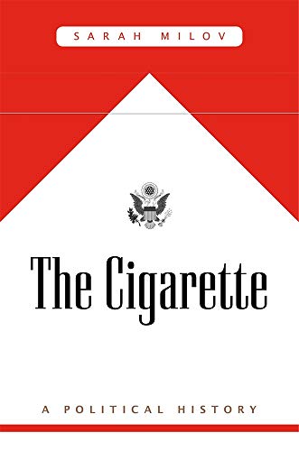 Red book cover resembling a cigarette pack with text: "The Cigarette.