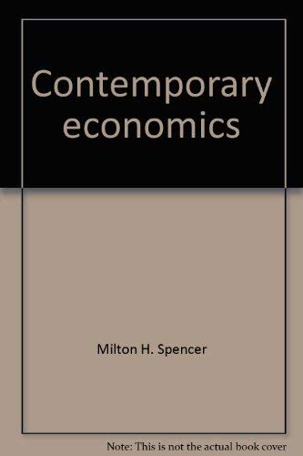 Book cover: "Contemporary economics" by Milton H. Spencer, beige and black.