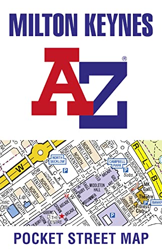 A-Z Pocket Street Map of Milton Keynes, showing street details.