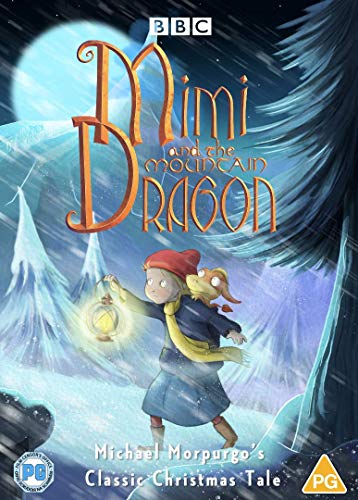 Mimi And The Mountain Dragon" DVD cover, girl with lantern in snowy landscape.
