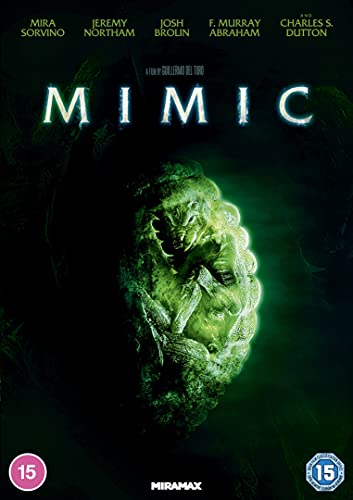 DVD cover for the film Mimic featuring a glowing green insectoid creature.