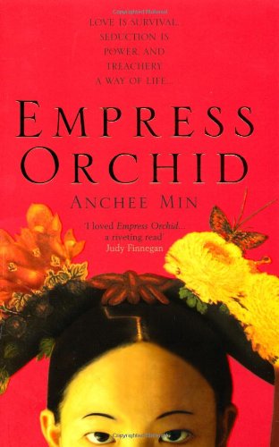 Book cover: "Empress Orchid" with a woman framed by flowers and butterflies.