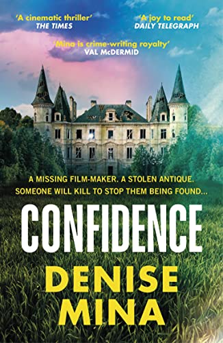 Book cover: “Confidence” by Denise Mina, featuring a castle and stormy sky.