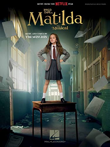 “Matilda the Musical” sheet music cover featuring a young girl in school uniform.