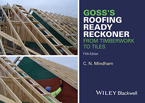 Book cover: “Goss’s Roofing Ready Reckoner” with roof construction images.
