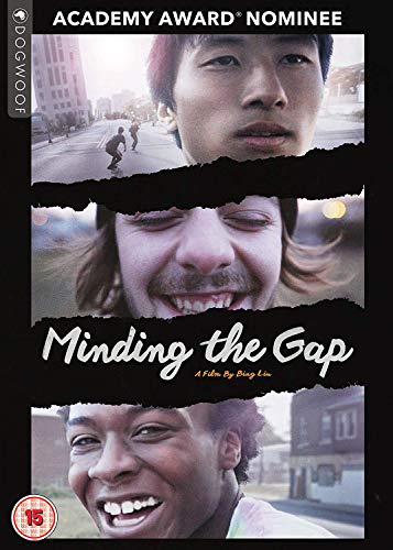 Minding the Gap" DVD cover featuring three smiling young men.
