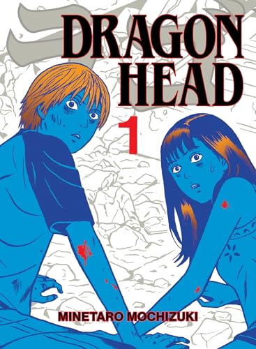Dragon Head" volume 1 cover: two young people with blue tones and blood splatters.