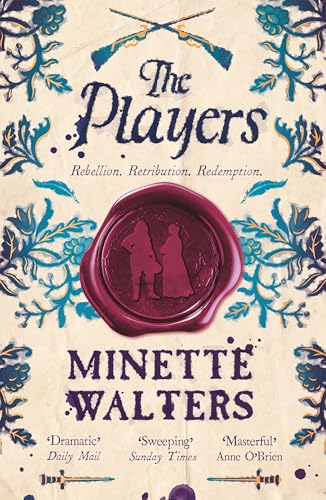 Book cover titled The Players by Minette Walters featuring a red wax seal illustration.