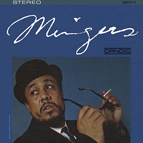 Charles Mingus album cover featuring a portrait of the musician with a pipe.