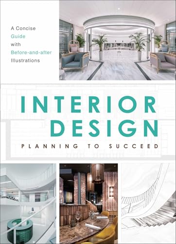 Book cover: "Interior Design: Planning to Succeed" with room images.