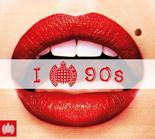 CD cover: red lips with “I Love 90s” and Ministry of Sound logo.