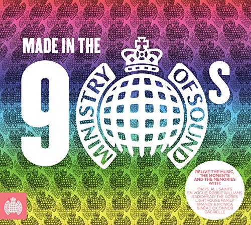 Ministry Of Sound “Made In The 90s” CD cover with rainbow gradient.