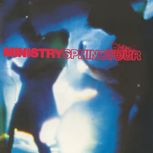Ministry’s “Sphinctour” album cover: blurred figures in red and blue tones.