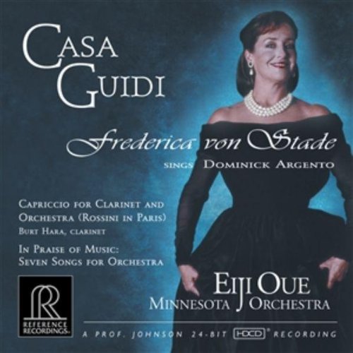 CD cover featuring a woman in black dress with pearl necklace against blue background.