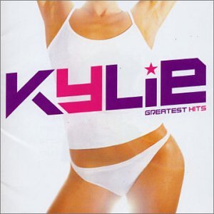 Kylie Minogue’s “Greatest Hits” CD cover featuring a torso in white.
