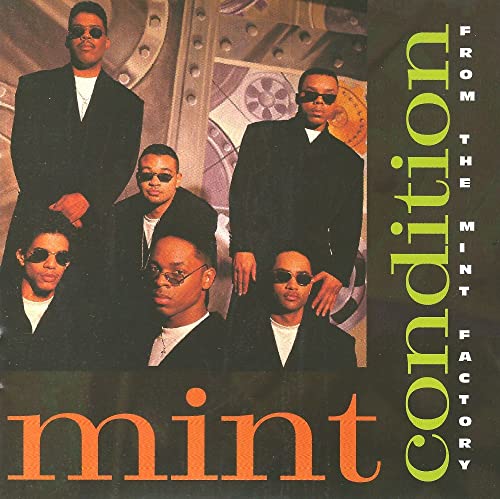 CD cover for Mint Condition’s “From the Mint Factory” album, group portrait.