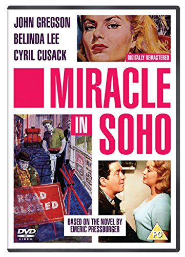 DVD cover of "Miracle In Soho" featuring film scenes and main actors' names.