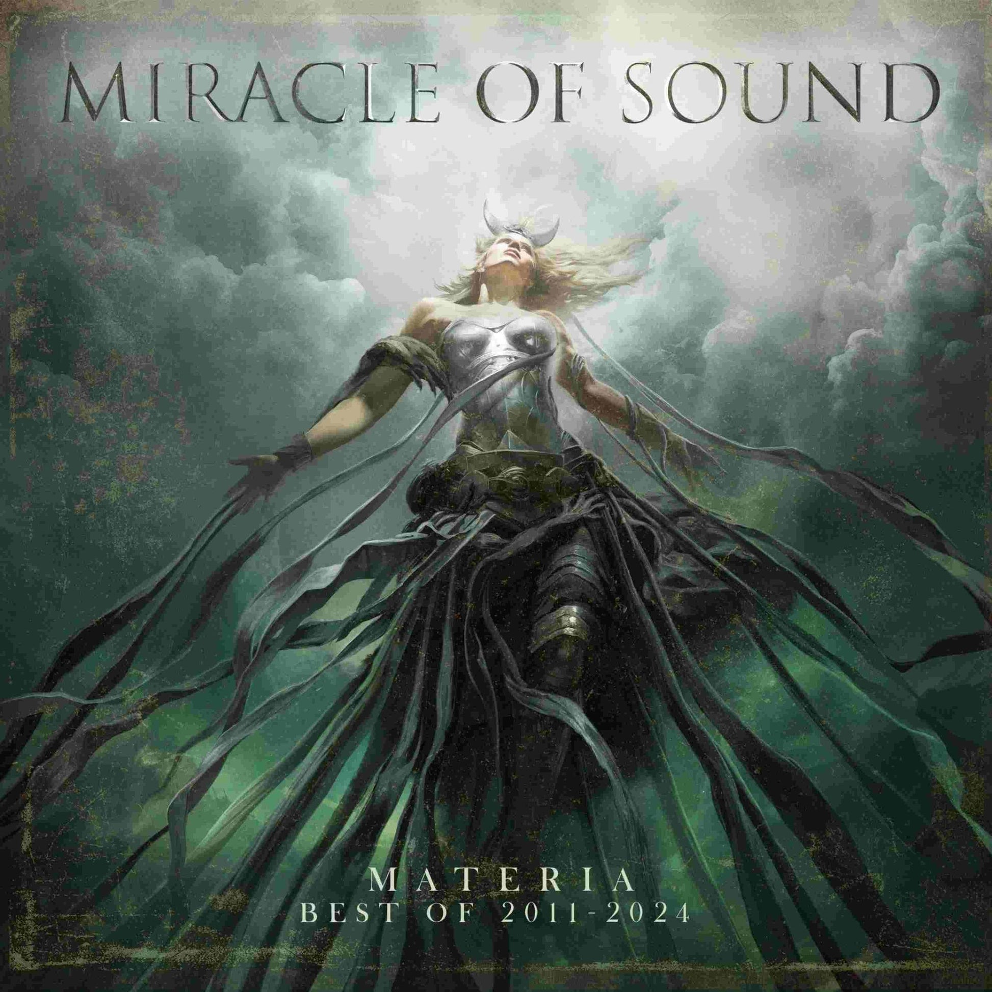 CD cover for “Materia Best Of 2011-2024” featuring a fantasy warrior.