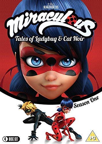 DVD cover featuring Ladybug and Cat Noir from “Miraculous: Tales of Ladybug & Cat Noir.”