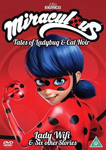 DVD cover of "Miraculous: Tales of Ladybug & Cat Noir" featuring Ladybug character.