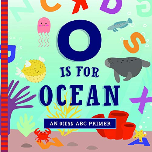 Book cover featuring the letter "O" with ocean creatures and coral.