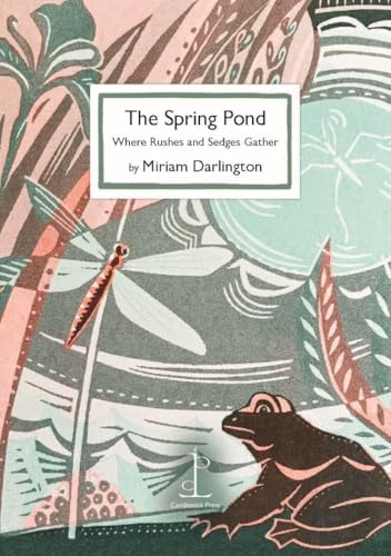 Book cover with a dragonfly, frog, and stylized pond plants.