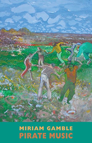 Painted cover of "Pirate Music" depicting figures in a vibrant, abstract landscape.