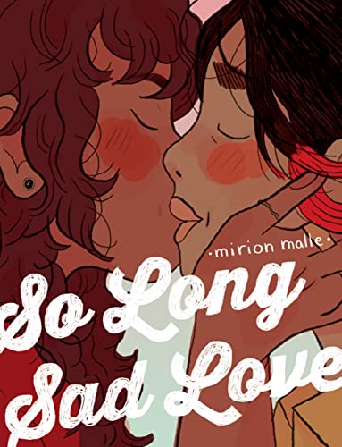 Illustrated book cover of two people with closed eyes leaning in to kiss.