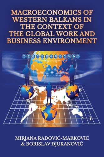 Book cover: “Macroeconomics of Western Balkans” with globes and silhouettes.