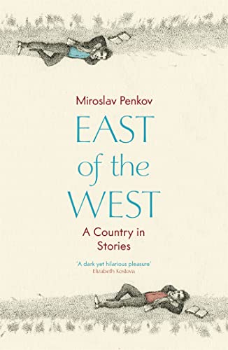 Book cover: "East of the West" with sketched figures and text.
