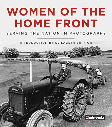 Book cover: woman driving a tractor with munitions in a field.
