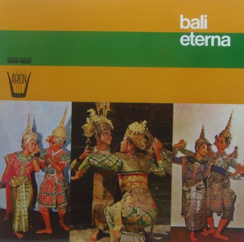 Vinyl record cover featuring Balinese dancers in colorful traditional costumes.